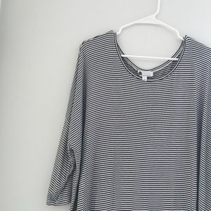 Oversized Black&White Stripe Tunic Anthropologie